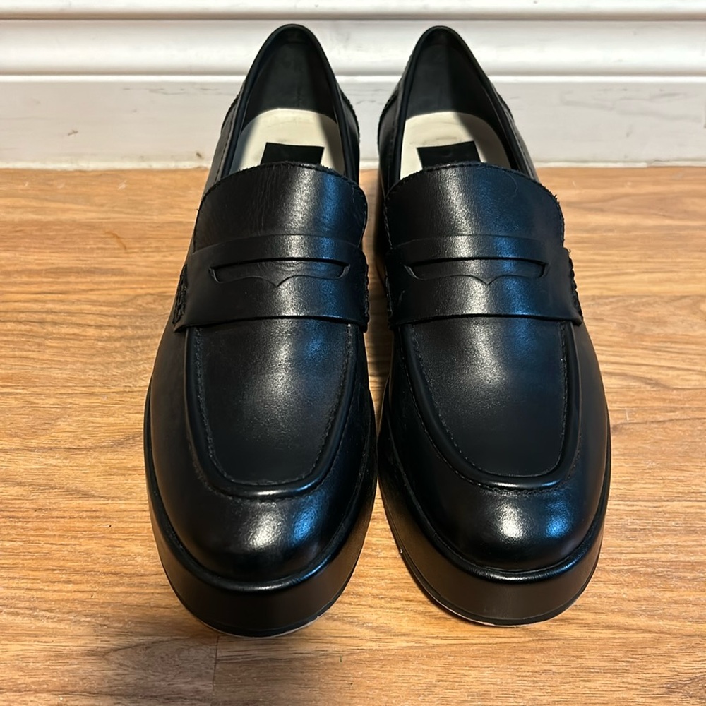 Dolce Vita Yanni Leather Platform Loafer. Black. View 3